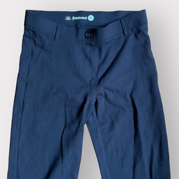 Betabrand Size M Black Straight Leg Classic Dress Pant Yoga Pant - Picture 4 of 5